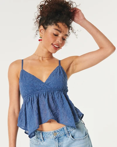 Handkerchief Hem Babydoll Top