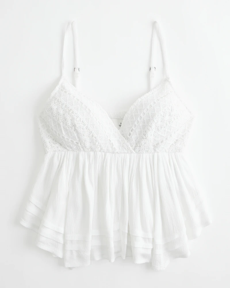 Lace Bust Babydoll Top