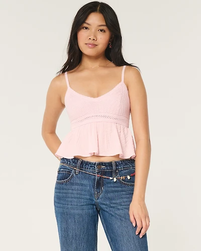 Easy Crochet-Style Babydoll Top