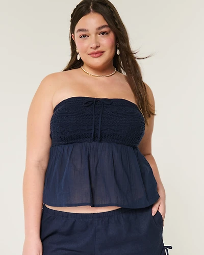 Easy Crochet-Style Babydoll Top