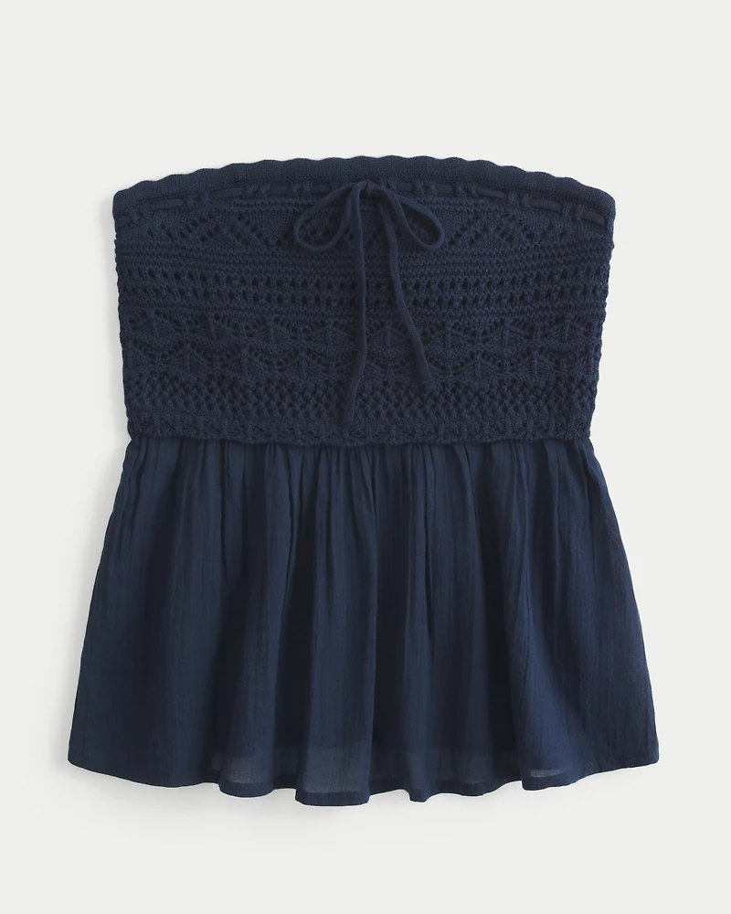 Easy Crochet-Style Babydoll Top