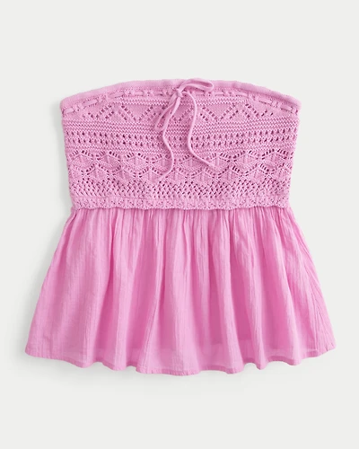Easy Crochet-Style Babydoll Top