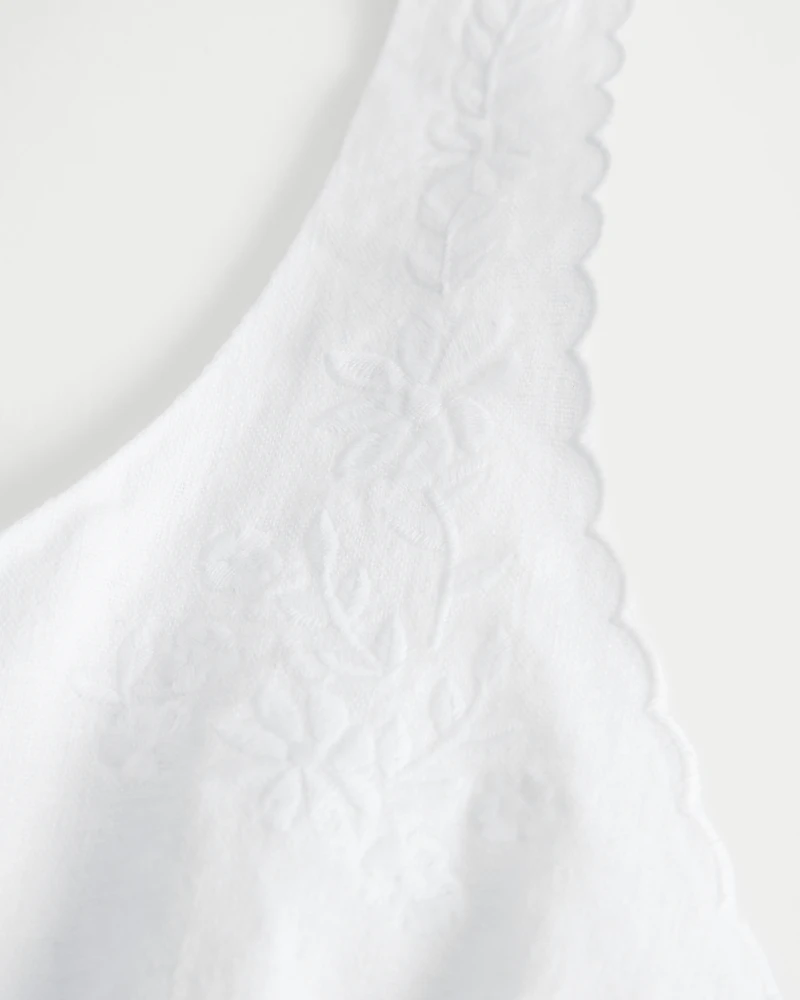 Linen Blend Button-Through Top