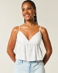 Easy Paisley Pattern Babydoll Top