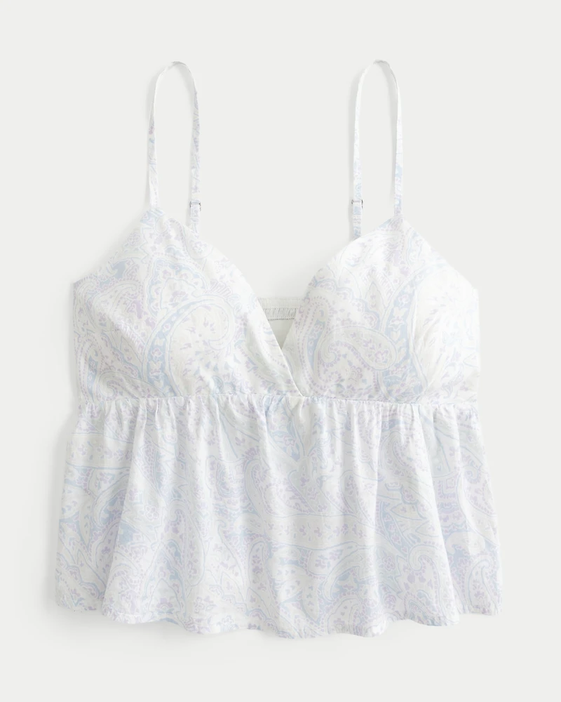 Easy Paisley Pattern Babydoll Top