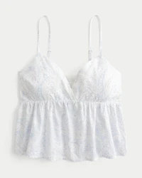 Easy Paisley Pattern Babydoll Top