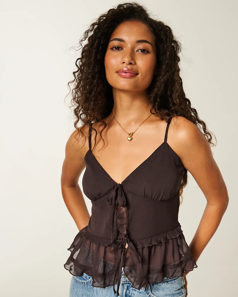 Chiffon Ruffle Cami