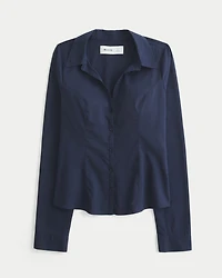 Button-Through Poplin Shirt