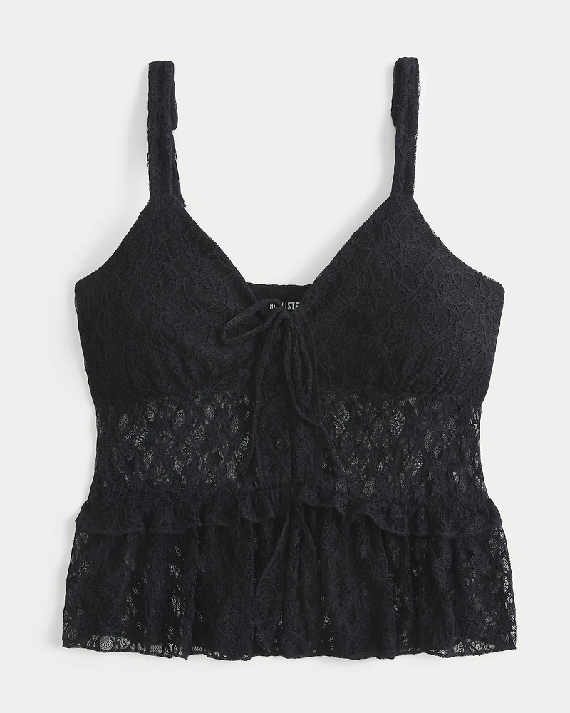 Lace Ruffle Top