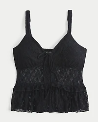 Lace Ruffle Top