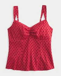 Lace Trim Chiffon Tank
