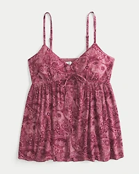 Crinkle Flyaway Babydoll Top