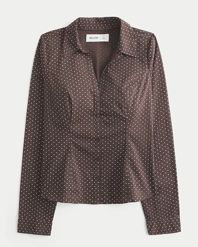 Long-Sleeve Button-Through Shirt