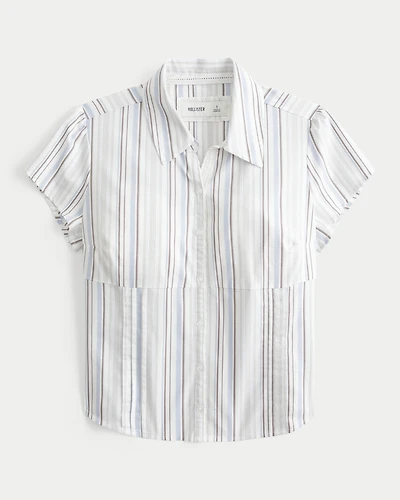 Short-Sleeve Button Front Shirt