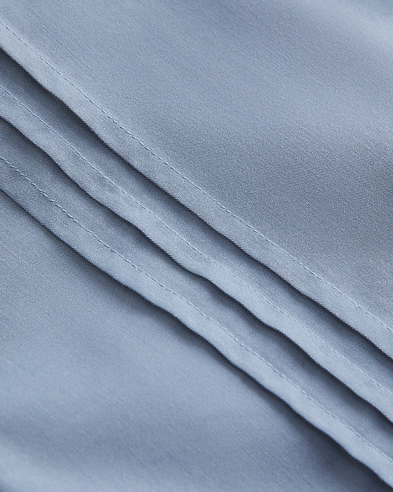 Short-Sleeve Pleated Shirt