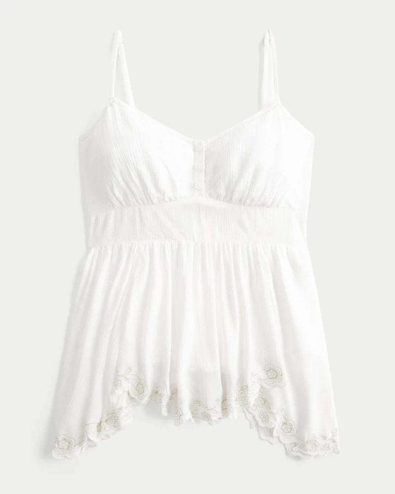 Easy Asymmetrical Hem Babydoll Tank