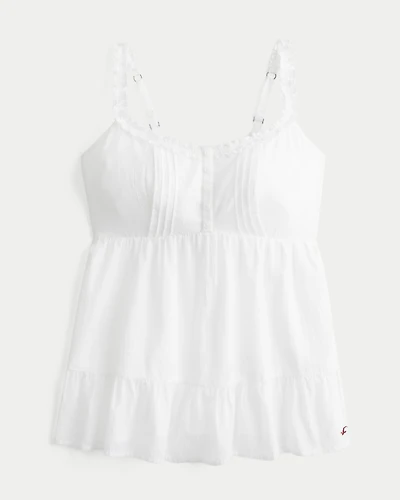 Curvy Ruffle Trim Tunic Top