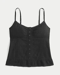 Peplum Button Front Top