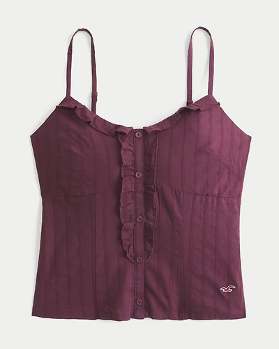 Textured Ruffle Icon Top