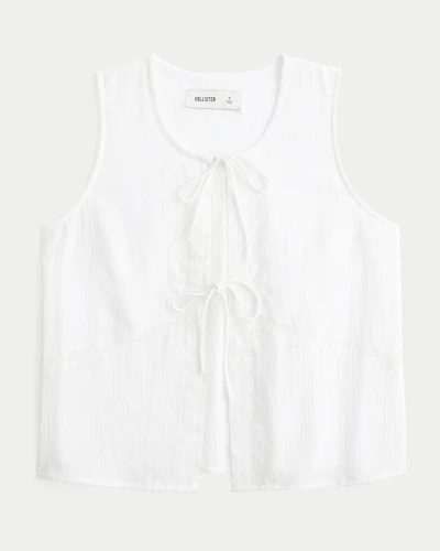 Easy Embroidered Tie Front Vest