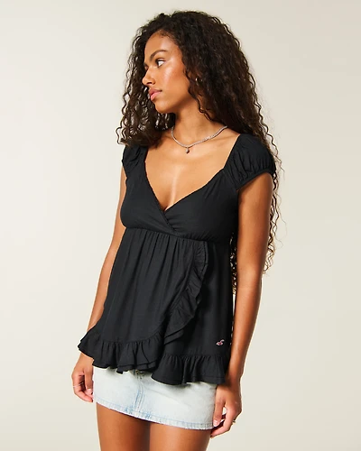 Easy Wrap Icon Babydoll Top