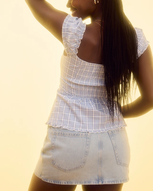 hollister sofia drop waist bubble skort dress Hollister Hollister Sofia Drop-waist Bubble Skort Dress in Blue