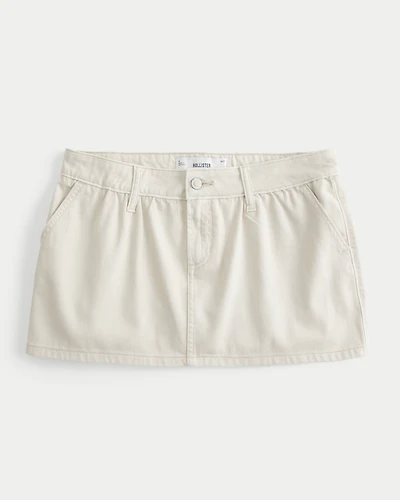 Low-Rise Denim Mini Skort