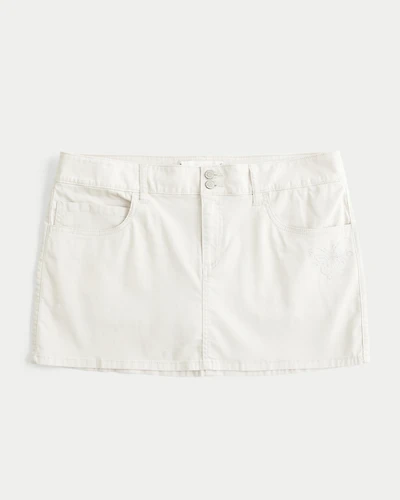 Low-Rise Shine Butterfly Twill Mini Skort
