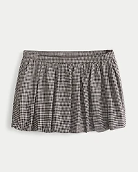 Plaid Bubble Mini Skirt