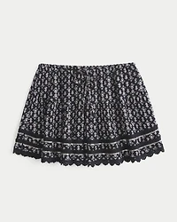 Lace Hem Mini Skort