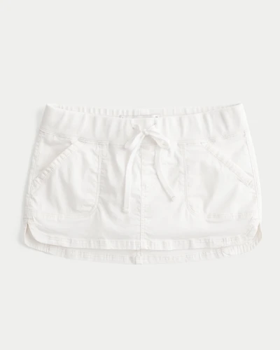 Ultra Low-Rise Twill Micro Mini Skort