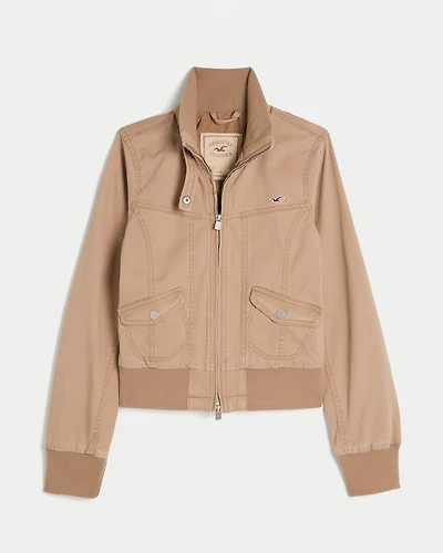Twill Zip-Up Jacket