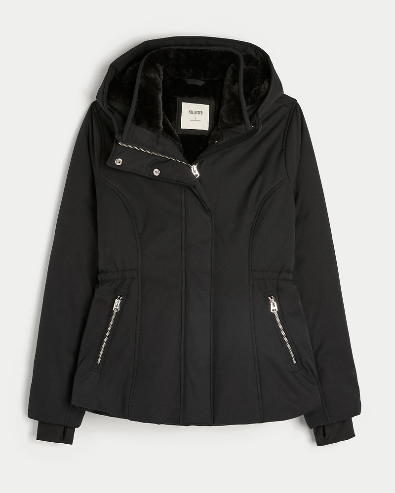 Faux Fur-Lined All-Weather Jacket