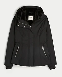 Faux Fur-Lined All-Weather Jacket