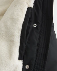 Faux Fur-Lined Puffer Jacket