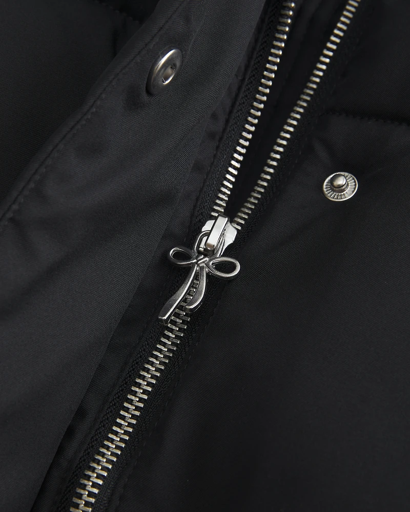 Faux Fur-Lined Puffer Jacket