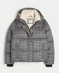 Faux Fur-Lined Puffer Jacket