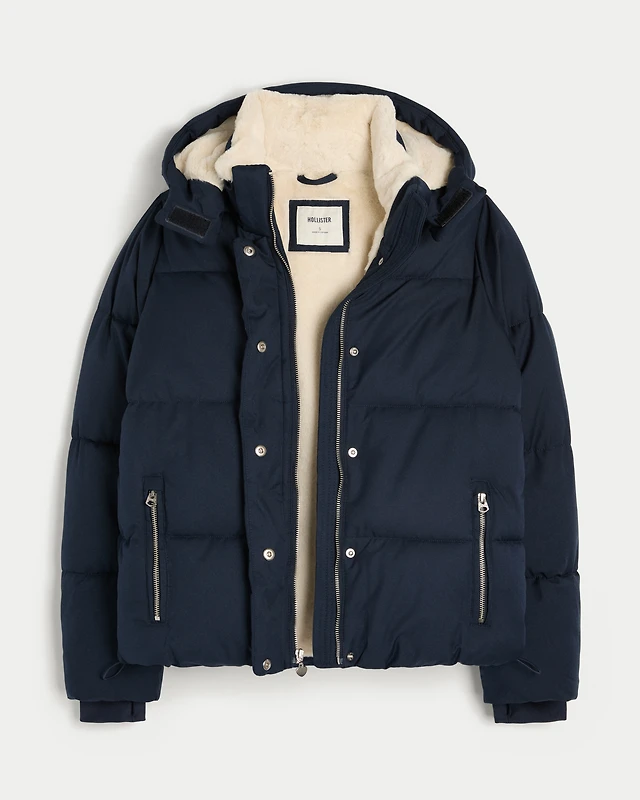 Hollister Faux Fur-Lined Puffer Jacket at Hamilton Place in