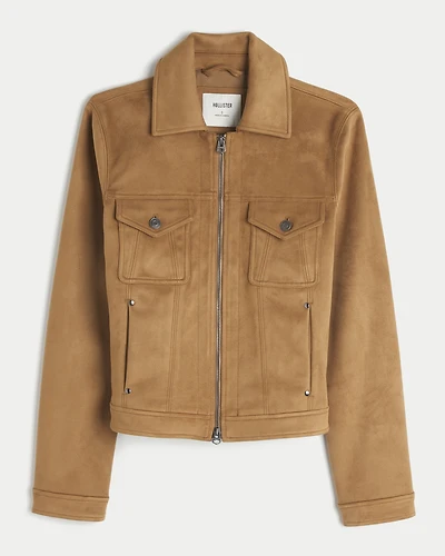 Faux Suede Jacket