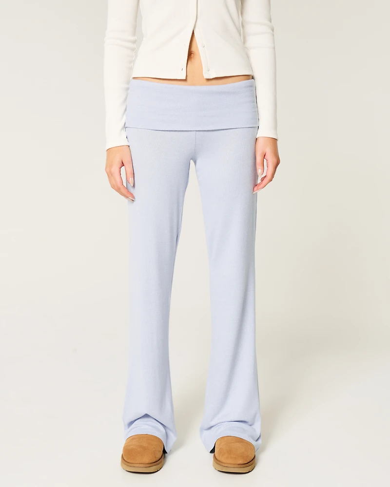 Cozy Knit Foldover Waist Sleep Pants