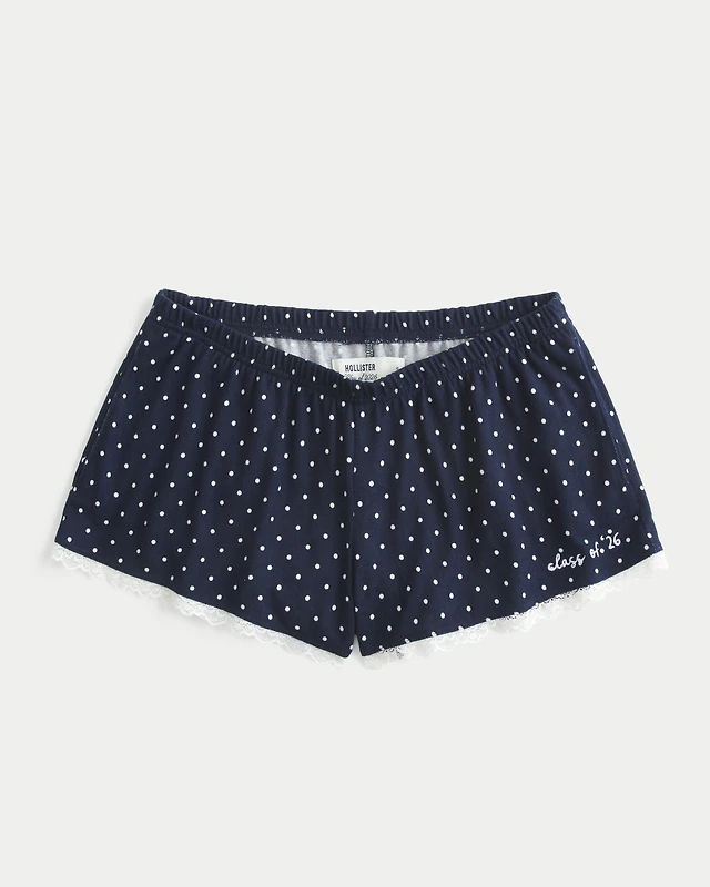 Always Cozy Class of '26 Lace Trim Sleep Shorts