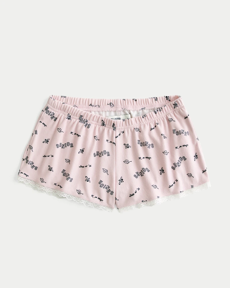 Always Cozy Class of '26 Senior Lace Trim Sleep Shorts