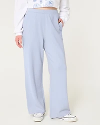 Hollister Feel Good Wide-Leg Fleece Pants