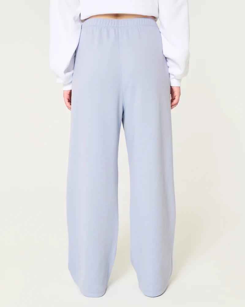 Hollister Feel Good Wide-Leg Fleece Pants