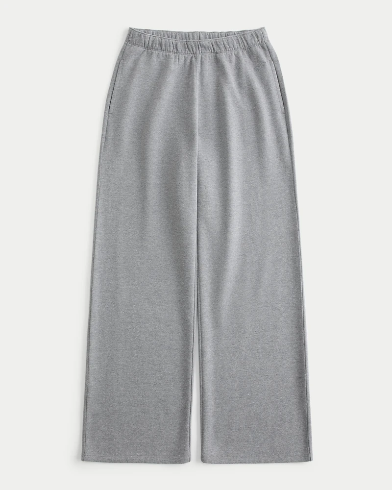 Hollister Feel Good Wide-Leg Fleece Pants