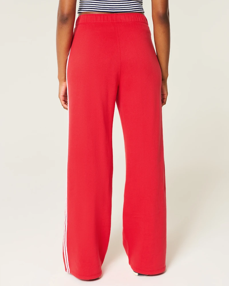 Striped Wide-Leg Sweatpants