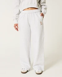 Dog Graphic Wide-Leg Sweatpants