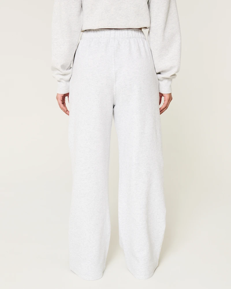 Dog Graphic Wide-Leg Sweatpants