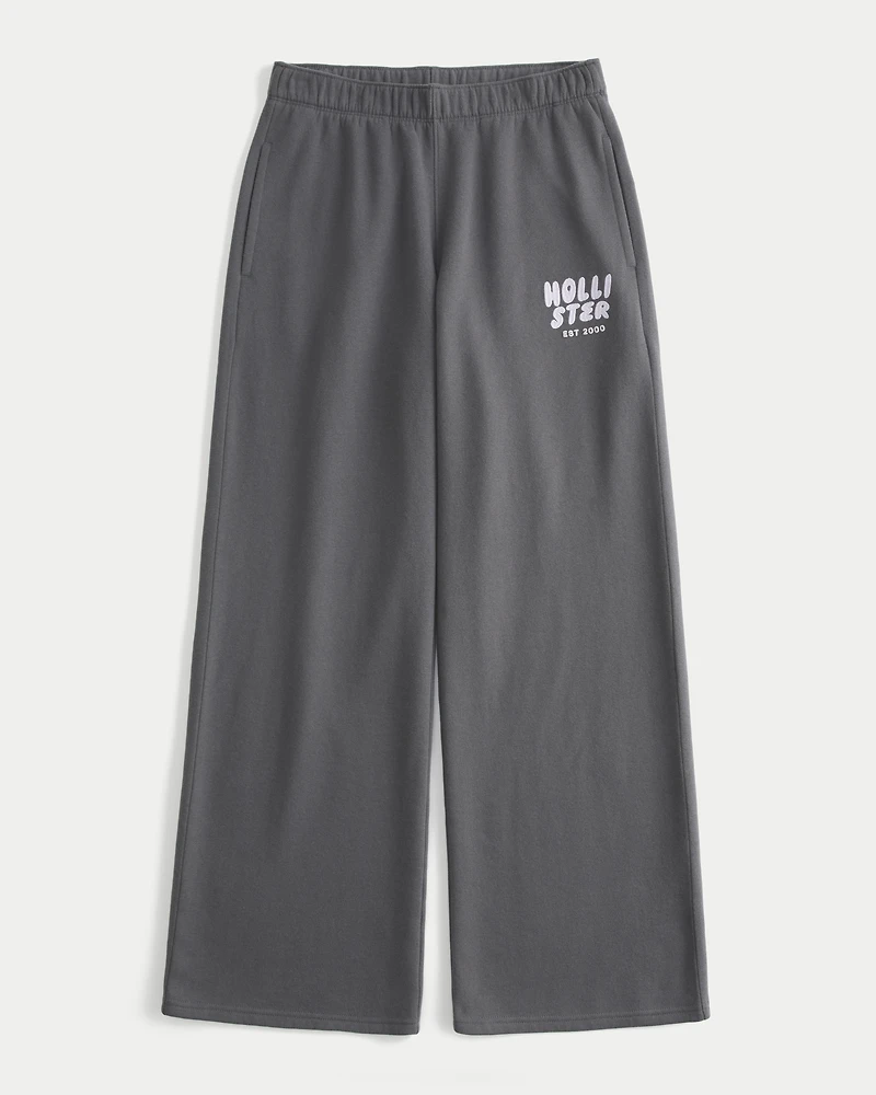 Wide-Leg Logo Sweatpants