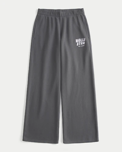 Wide-Leg Logo Sweatpants